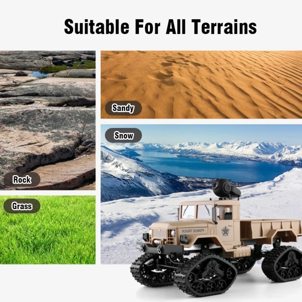 1/16 Climbing Car 4 Wheel Drive Off-Road RC Car Replaceable Wheel Remote Control Military Truck RTR Big Monster Truck
1/16 Climbing Car 4 Wheel Drive Off-Road RC Car Replaceable Wheel Remote Control Military Truck RTR Big Monster Truck