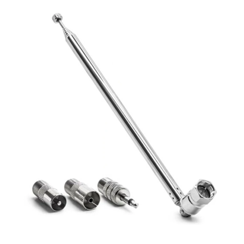 FM Radio Aeria Telescopic FM Aerial Replacement F Type Female Plug Connector w/ 3 Adapter Indoor Receiver Audio Radio
FM Radio Aeria Telescopic FM Aerial Replacement F Type Female Plug Connector w/ 3 Adapter Indoor Receiver Audio Radio