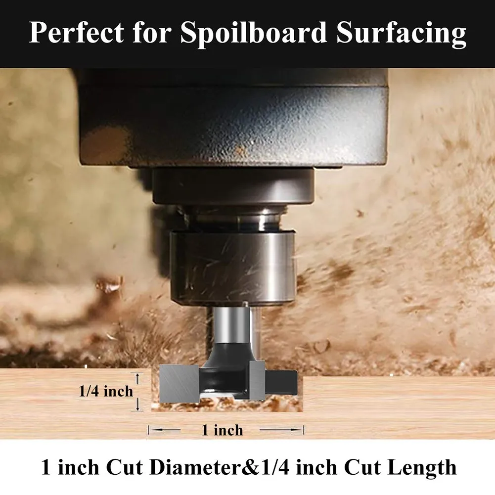 CNC Spoilboard Surfacing Router Bit 1/4 Inch Shank Durable Carbide Tipped Shank Milling Cutter Abrasive Tools
CNC Spoilboard Surfacing Router Bit 1/4 Inch Shank Durable Carbide Tipped Shank Milling Cutter Abrasive Tools