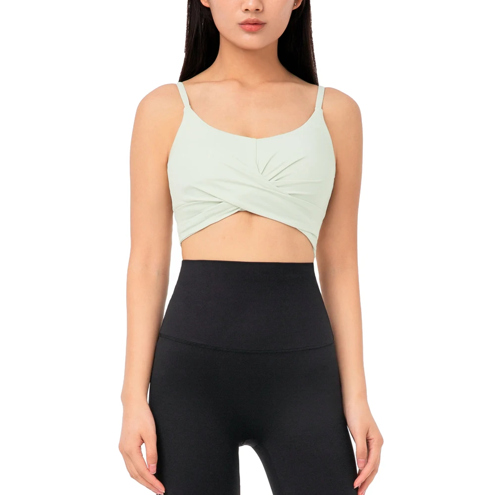 Summer Running Fitness Sleeveless Sports Vest Female Backless Quick Dry Sexy Gathered Camisole With Chest Pad
Summer Running Fitness Sleeveless Sports Vest Female Backless Quick Dry Sexy Gathered Camisole With Chest Pad
