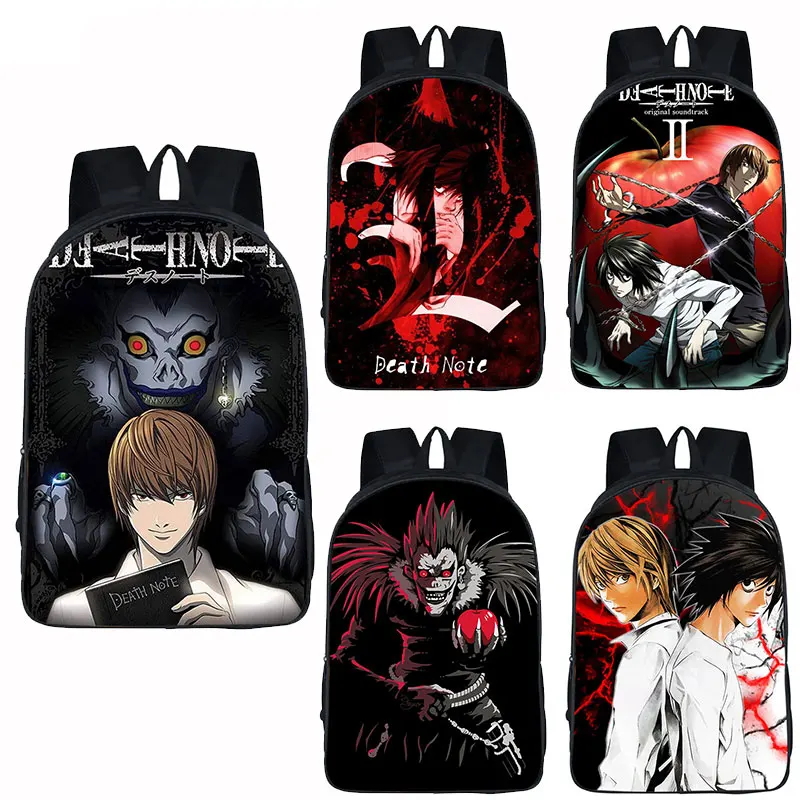 Рюкзак для подростков с рисунком из мультфильма «Death Note» 
Рюкзак для подростков с рисунком из мультфильма «Death Note»