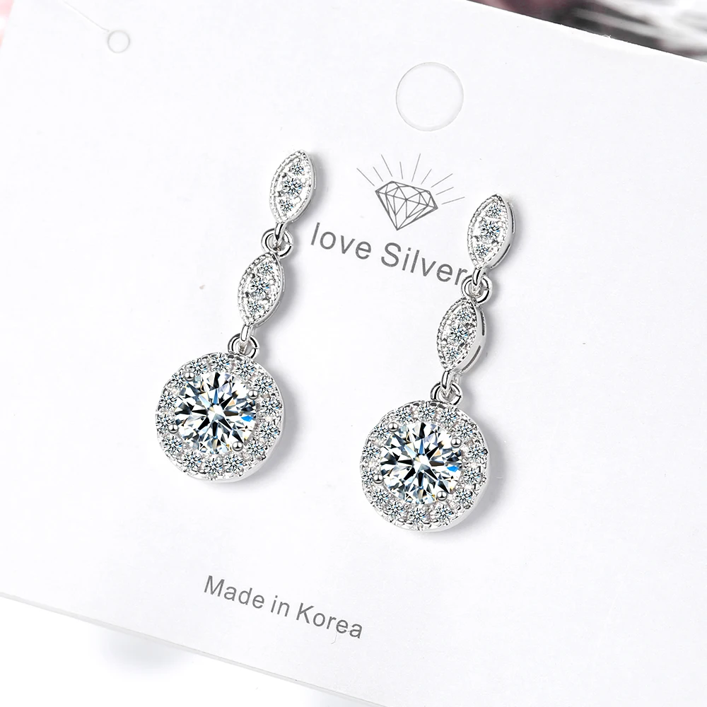 LUTAKU Classic Female Round Zircon Drop Earrings Vintage Party Dangle Earrings For Women Elegant Bride Wedding Earrings
LUTAKU Classic Female Round Zircon Drop Earrings Vintage Party Dangle Earrings For Women Elegant Bride Wedding Earrings