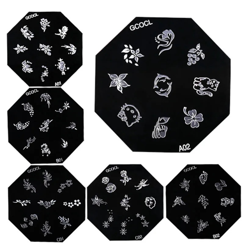 1pcs 6*6cm Stainless Steel Nail Art Stamping Plates Reusable Octagonal Printing Plate Floral Animal Cherry Print Stamping Plate
1pcs 6*6cm Stainless Steel Nail Art Stamping Plates Reusable Octagonal Printing Plate Floral Animal Cherry Print Stamping Plate