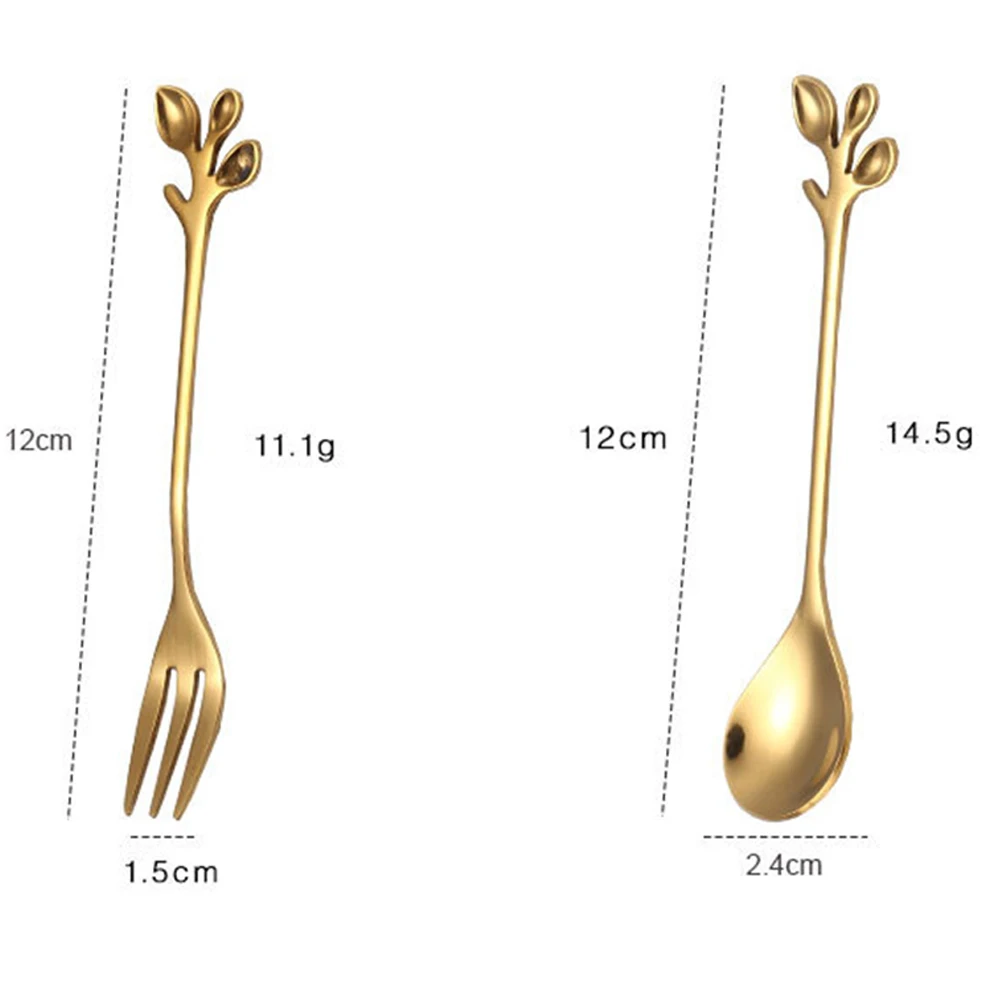 Creative Stainless Steel Mixing Spoon Leaf Spoon Fruit Fork Tableware Kitchen Accessories Cutlery Set For Coffee Stirring Spoon
Creative Stainless Steel Mixing Spoon Leaf Spoon Fruit Fork Tableware Kitchen Accessories Cutlery Set For Coffee Stirring Spoon