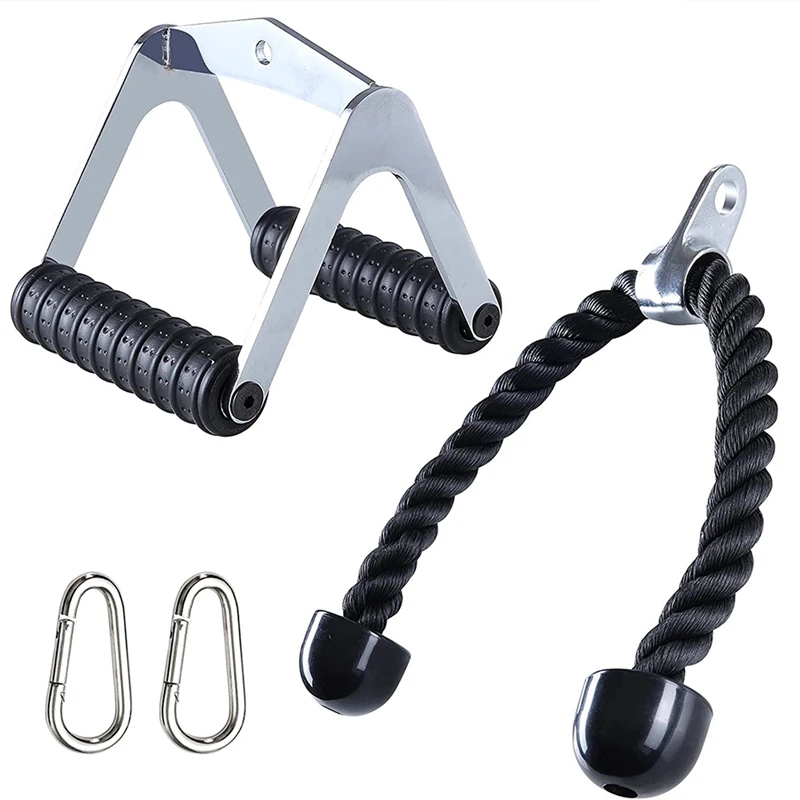 LAT Pull Down Attachment, Triceps Press Down Fitness Cable Attachment Set With Triceps Rope, Non Slip V-Shaped Handles
LAT Pull Down Attachment, Triceps Press Down Fitness Cable Attachment Set With Triceps Rope, Non Slip V-Shaped Handles