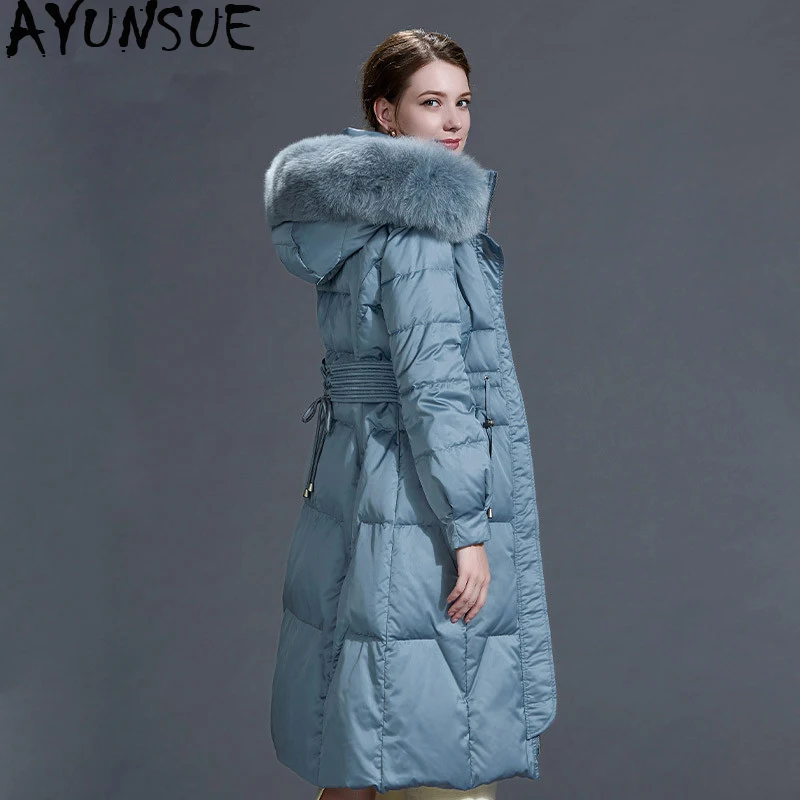 AYUNSUE Real Fox Fur Collar Down Jacket Winter Coat Women Clothes 2020 Korean Long Coat Female Warm Parka Manteau Femme Y864
AYUNSUE Real Fox Fur Collar Down Jacket Winter Coat Women Clothes 2020 Korean Long Coat Female Warm Parka Manteau Femme Y864