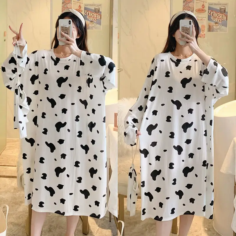 Women Nightwear 2022 Spring Autumn New Cotton Long Nightgown Night Dress Nighties for Women Cartoon Sleepwear Home Wear X69
Women Nightwear 2022 Spring Autumn New Cotton Long Nightgown Night Dress Nighties for Women Cartoon Sleepwear Home Wear X69