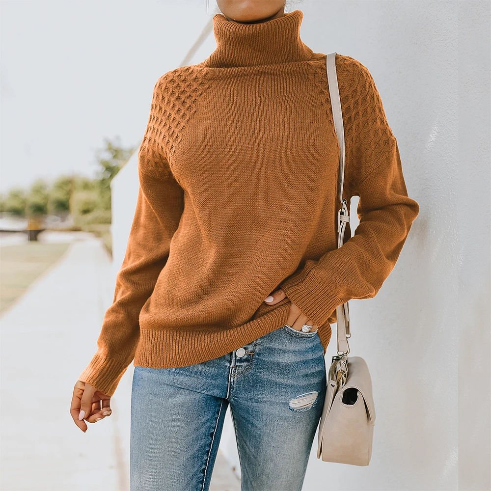 Autumn Winter Women Sweaters Casual Turtleneck Tops Loose Sweater Pullover Knitted Sweater Jumper Warm Pullovers Femme Clothes
Autumn Winter Women Sweaters Casual Turtleneck Tops Loose Sweater Pullover Knitted Sweater Jumper Warm Pullovers Femme Clothes
