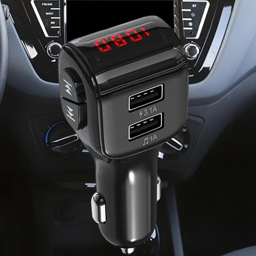 Bluetooth 5.0+EDR FM Transmitter Wireless Audio MP3 Player 3.1A Dual USB Fast Car Charger Kit Auto Radio Stereo Player
Bluetooth 5.0+EDR FM Transmitter Wireless Audio MP3 Player 3.1A Dual USB Fast Car Charger Kit Auto Radio Stereo Player