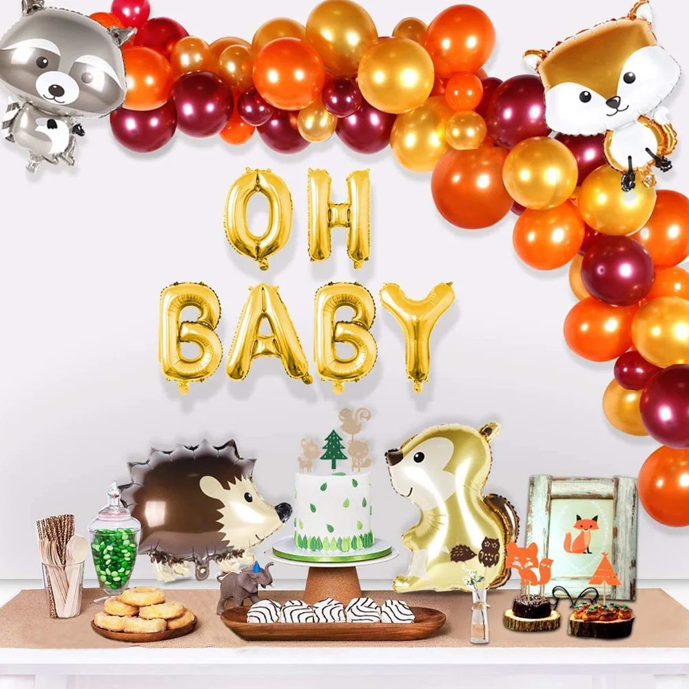 Animal Balloons Garland Kit Hedgehog Squirrel Fox Raccoon Foil Balloon Birthday Party Decoration Baby Shower Decor Oh Baby Globo
Animal Balloons Garland Kit Hedgehog Squirrel Fox Raccoon Foil Balloon Birthday Party Decoration Baby Shower Decor Oh Baby Globo