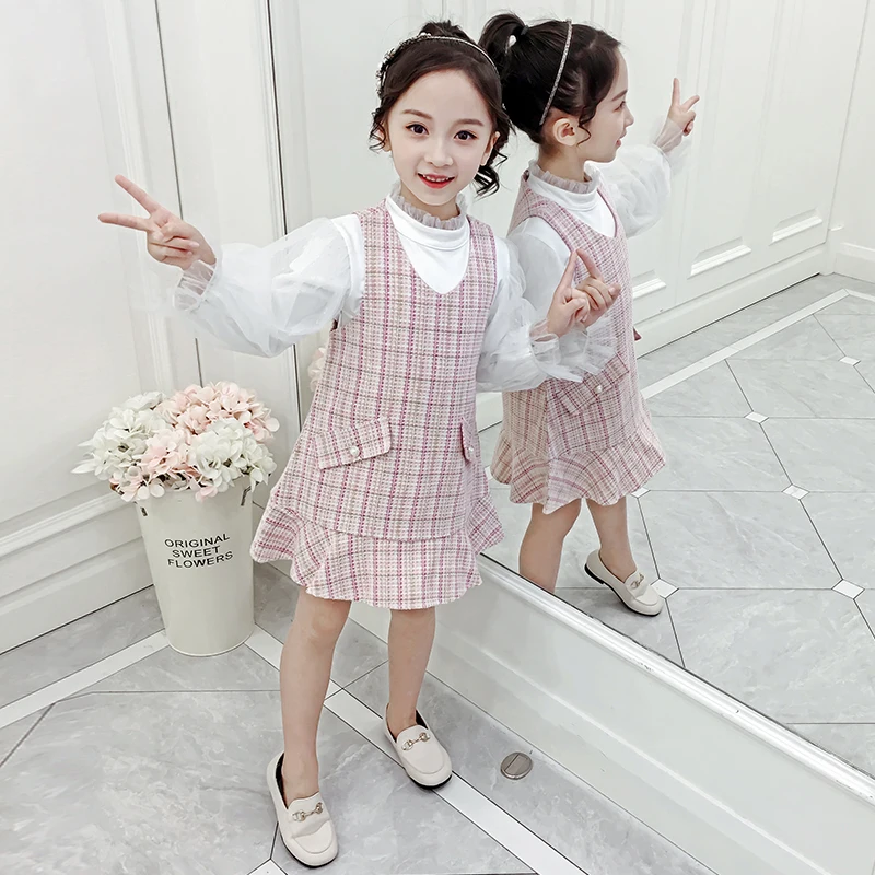 2pcs Clothes for Children Girls Set Plaid Dress+blouse Plaid Dress with Sleeveless Kids Girls Outfits Dress Kids Girls Outfits
2pcs Clothes for Children Girls Set Plaid Dress+blouse Plaid Dress with Sleeveless Kids Girls Outfits Dress Kids Girls Outfits