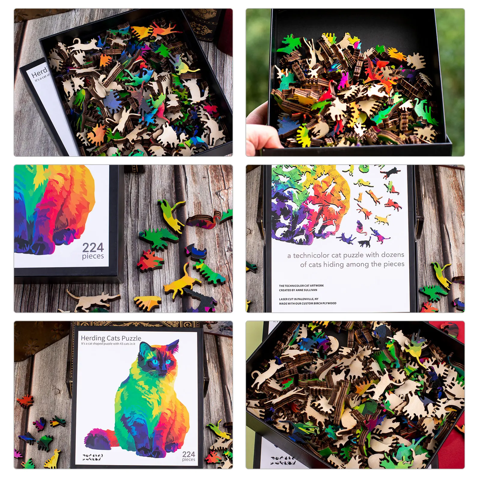 Wooden Puzzles Rainbow Cat Building Block Puzzle for Kids Adult Animal Shaped Christmas Gift Jigsaw Puzzle Improve Concentration
Wooden Puzzles Rainbow Cat Building Block Puzzle for Kids Adult Animal Shaped Christmas Gift Jigsaw Puzzle Improve Concentration
