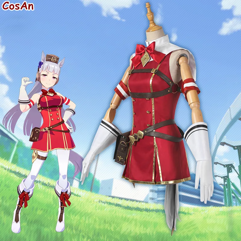 New Game Umamusume:Pretty Derby Gold Ship Cosplay Costume Fashion Red Combat Uniform Female Activity Party Role Play Clothing
New Game Umamusume:Pretty Derby Gold Ship Cosplay Costume Fashion Red Combat Uniform Female Activity Party Role Play Clothing
