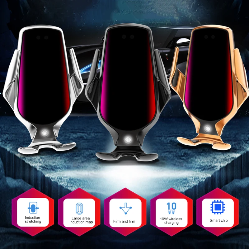 10W Wireless Car Charger Infrared Auto Clamp Fast Charging Phone Holder Mount @M23
10W Wireless Car Charger Infrared Auto Clamp Fast Charging Phone Holder Mount @M23