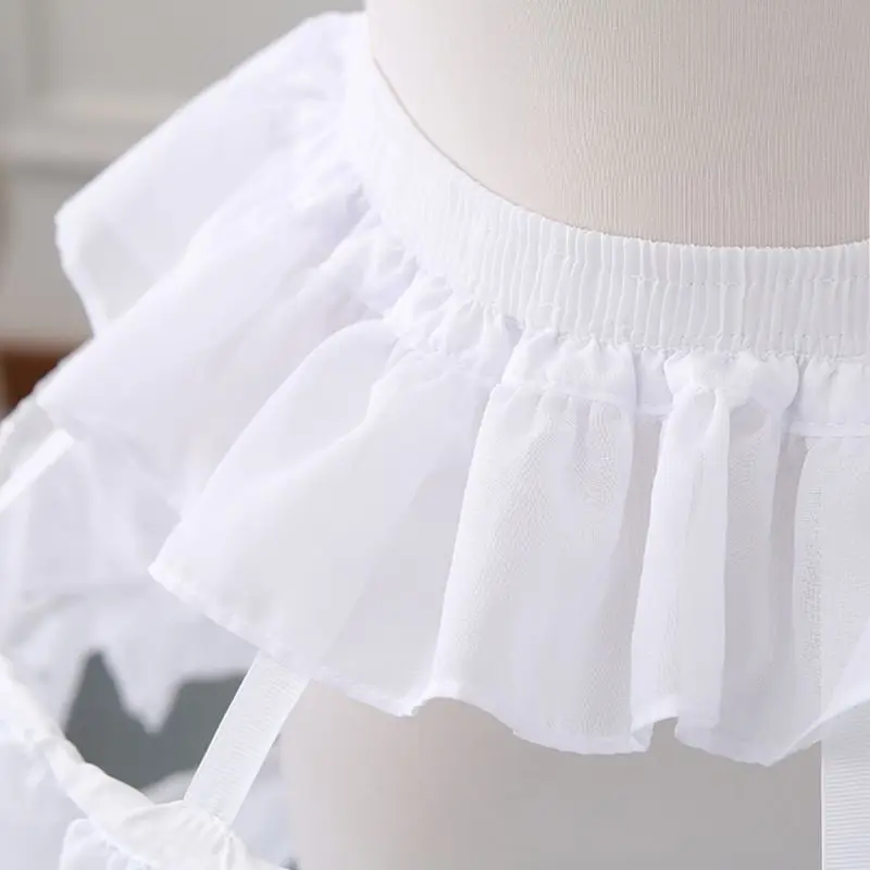 Womens Hollow Lolita Short Birdcage Petticoat Elastic Waist 3 Hoops Pleated Ruffles A-Line Wedding Cosplay Crinoline Underskirt 
Womens Hollow Lolita Short Birdcage Petticoat Elastic Waist 3 Hoops Pleated Ruffles A-Line Wedding Cosplay Crinoline Underskirt
