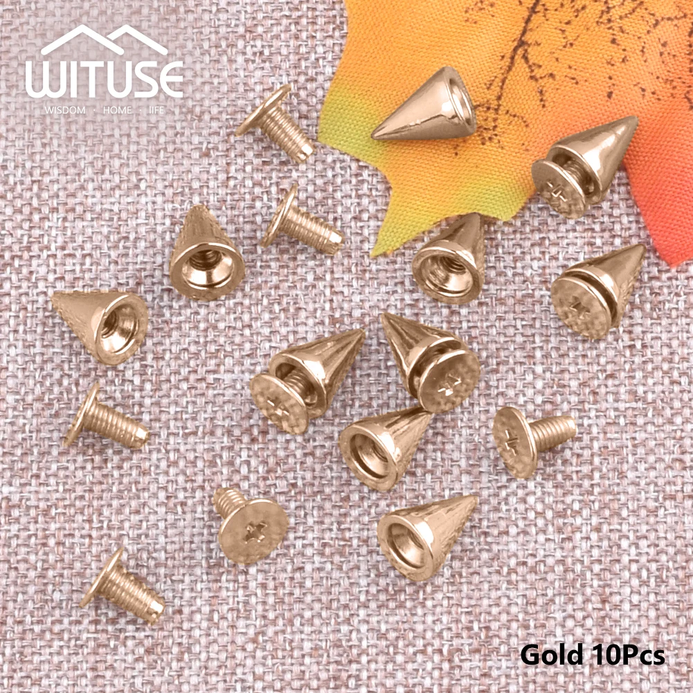 10/20/50/100pcs Spikes Cone Studs Metal 10mm Spots Rivet Screw Leather craft Rock Clothes Silvery Handcraft Trendy Accessories
10/20/50/100pcs Spikes Cone Studs Metal 10mm Spots Rivet Screw Leather craft Rock Clothes Silvery Handcraft Trendy Accessories