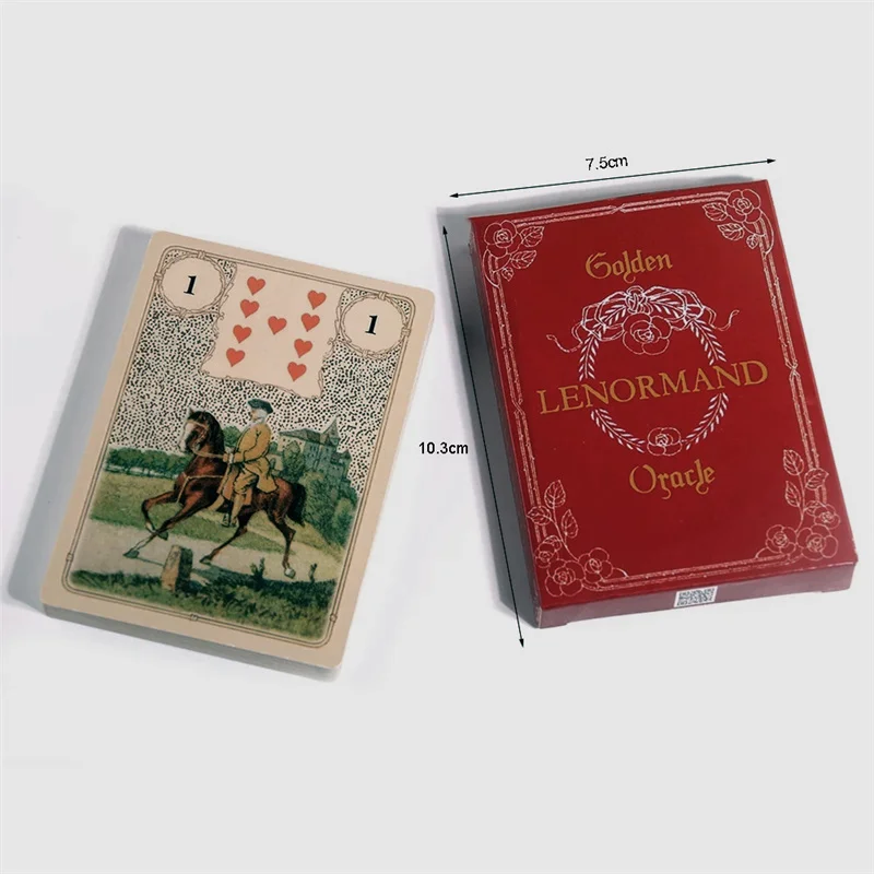 Golden Lenormand Oracle Cards Fortune Telling Divination Tarot Deck 36 For Board Game Card | Спорт и развлечения