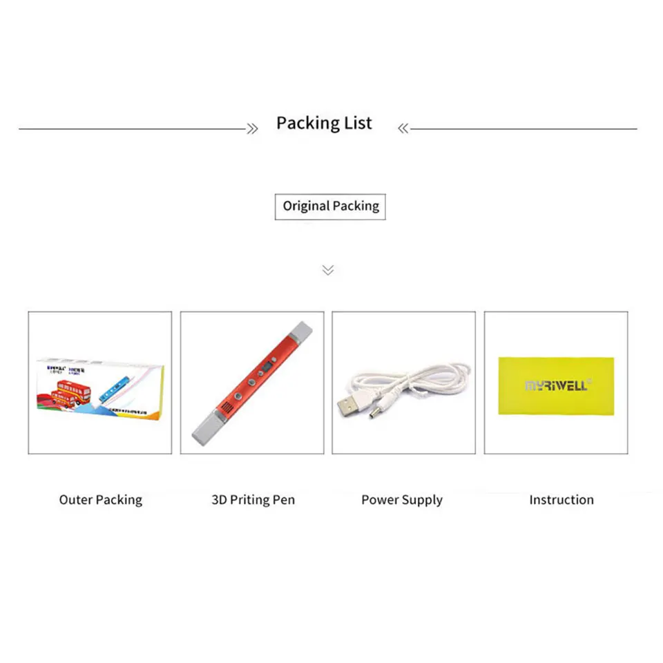 Myriwell 3d Drawing Pen Use ABS PLA PCL Filament 3 D Printing Pen Regalos Originales Creativity Magic Pen For Children Gifts New
Myriwell 3d Drawing Pen Use ABS PLA PCL Filament 3 D Printing Pen Regalos Originales Creativity Magic Pen For Children Gifts New