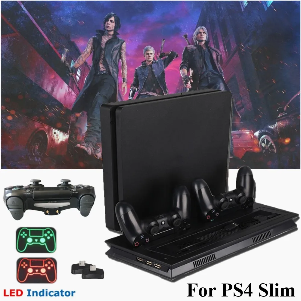 Вертикальная охлаждающая зарядная подставка для PS4, P S4 Play Station 4, джойстик, зарядное устройство, док-станция для игр Sony Playstation 4 Slim
Вертикальная охлаждающая зарядная подставка для PS4, P S4 Play Station 4, джойстик, зарядное устройство, док-станция для игр Sony Playstation 4 Slim