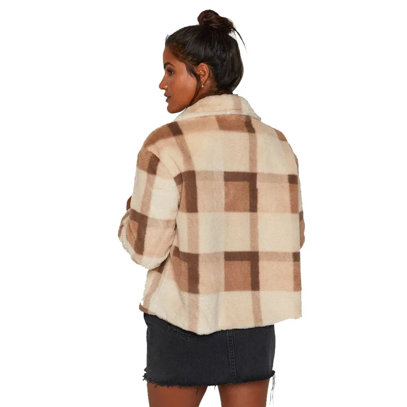 2020 women's new coat autumn and winter collar plaid jacket fluffy short autumn and winter coat
2020 women's new coat autumn and winter collar plaid jacket fluffy short autumn and winter coat