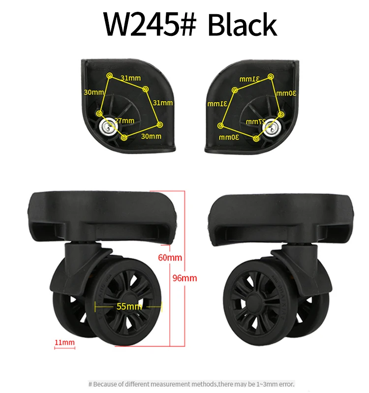 Luggage universal wheel accessories wheel password trolley case wheel roller aircraft wheel maintenance shock-absorbing wheels
Luggage universal wheel accessories wheel password trolley case wheel roller aircraft wheel maintenance shock-absorbing wheels