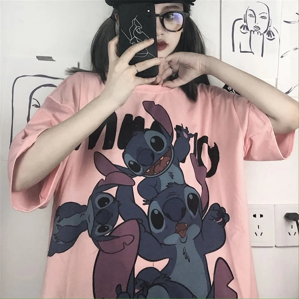 White Cartoon Loose T Shirt Oversized Streetwear Girls Funny Tees Cool Summer Pink Print O-neck High Street T Shirt Females
White Cartoon Loose T Shirt Oversized Streetwear Girls Funny Tees Cool Summer Pink Print O-neck High Street T Shirt Females