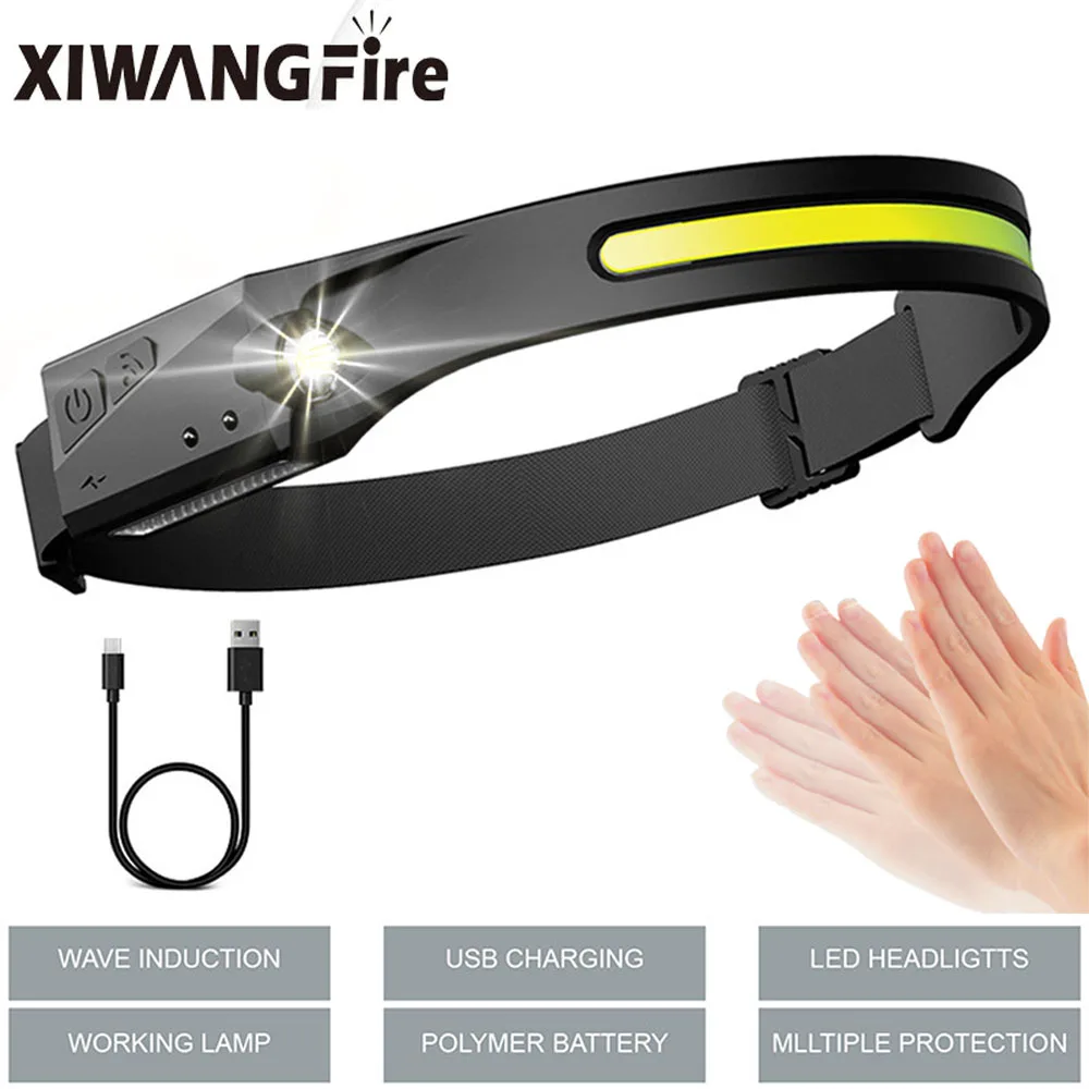 350LM COB LED Induction Riding Headlamp 1200mAh USB Rechargeable Hunting Flashlight Work Light 5 Mode Warning Flashlight Torch
350LM COB LED Induction Riding Headlamp 1200mAh USB Rechargeable Hunting Flashlight Work Light 5 Mode Warning Flashlight Torch