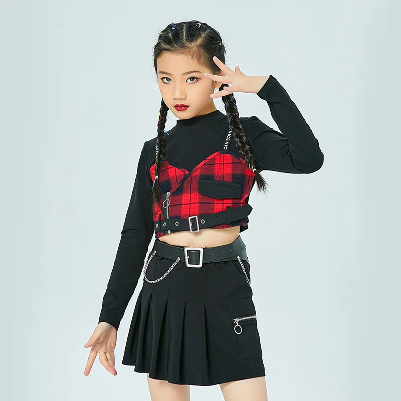 Girls Ballroom Hip Hip Clothes Red Black Series Hiphop Suit Jazz Performance Clothes Street Dance Clothes Stage Outfits 120-170
Girls Ballroom Hip Hip Clothes Red Black Series Hiphop Suit Jazz Performance Clothes Street Dance Clothes Stage Outfits 120-170