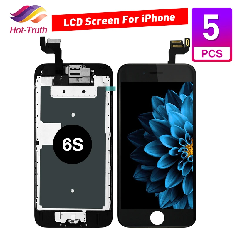 5 шт. 100% AAA полный комплект дисплей для iPhone 6S ЖК экран сенсорный дигитайзер в сборе