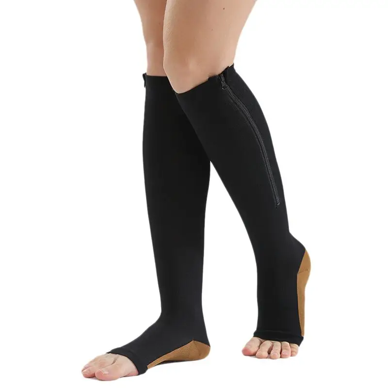 2pair Compression Stockings Nylon Zipper Compression Sock Leg Knee Support Open Toe Preventing (Color/Black)XXL
2pair Compression Stockings Nylon Zipper Compression Sock Leg Knee Support Open Toe Preventing (Color/Black)XXL