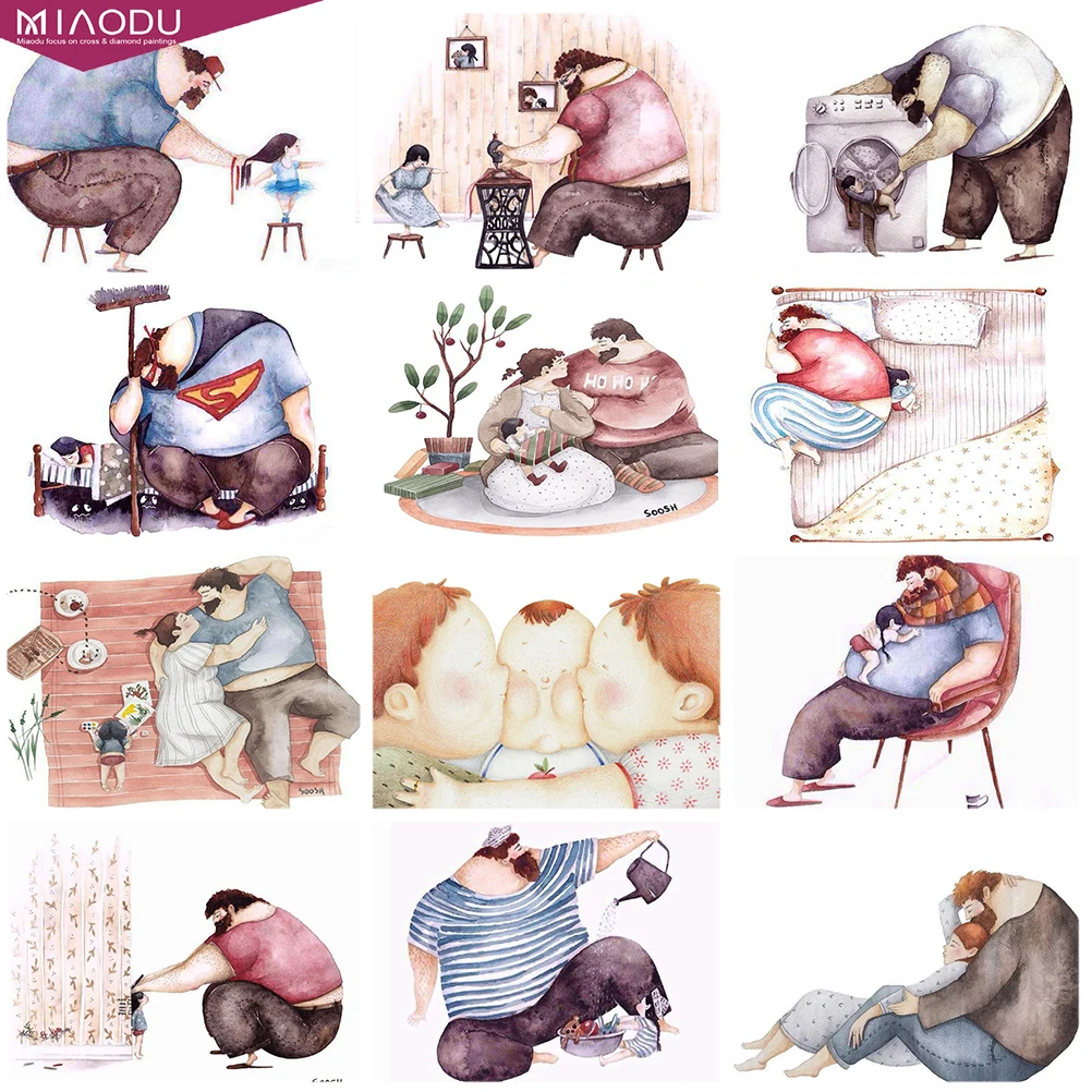 5D Diamond Painting Cartoon Mom Dad And Baby Diamond Embroidery Cross Stitch Kits Mosaic Drill Landscape Home Decor Gifts
5D Diamond Painting Cartoon Mom Dad And Baby Diamond Embroidery Cross Stitch Kits Mosaic Drill Landscape Home Decor Gifts