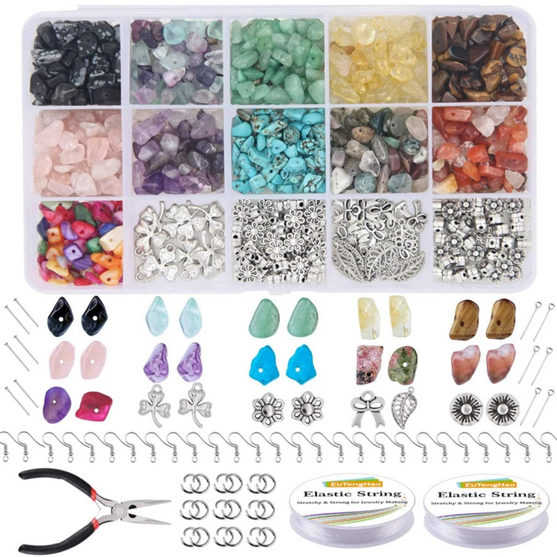 Box Set Natural Stone Beads Crystal Charm Seedbeads Spacer Beads For DIY Bracelet Necklace Earring Jewelry Making Accessories
Box Set Natural Stone Beads Crystal Charm Seedbeads Spacer Beads For DIY Bracelet Necklace Earring Jewelry Making Accessories