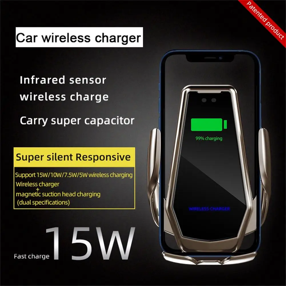 15W Wireless Smart Car Charger Mobile Phone Holder With Magnetic Suction Head Fast Charging Multifunctional Charger
15W Wireless Smart Car Charger Mobile Phone Holder With Magnetic Suction Head Fast Charging Multifunctional Charger