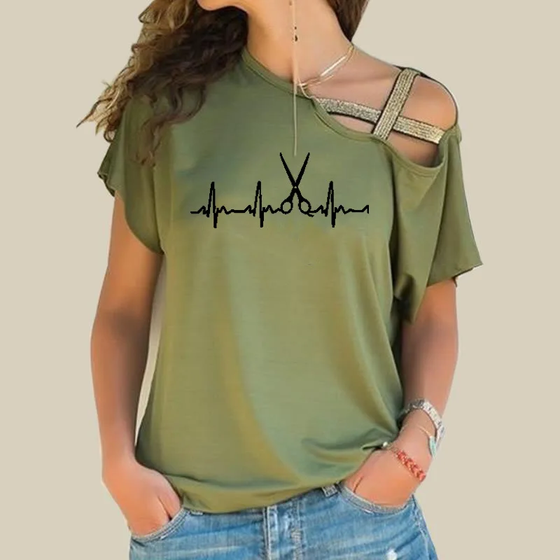 Летняя женская футболка с забавным принтом, женские футболки, топы в стиле панк Харадзюку, Асимметричная футболка с коротким рукавом и пере... 
Летняя женская футболка с забавным принтом, женские футболки, топы в стиле панк Харадзюку, Асимметричная футболка с коротким рукавом и пере...