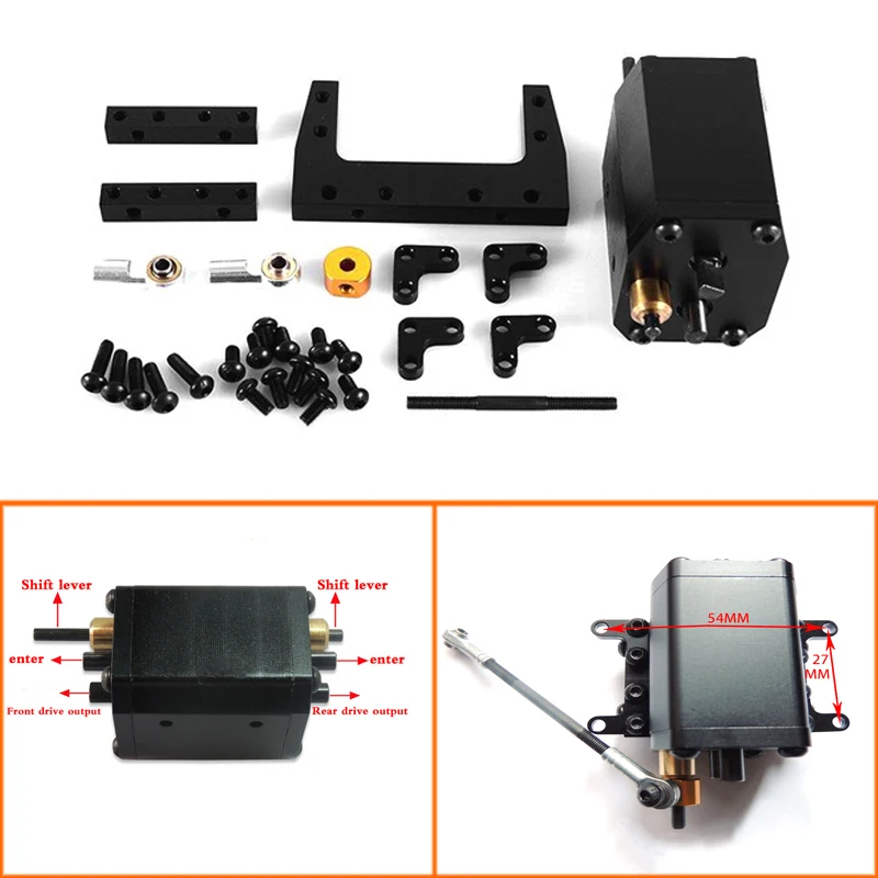 Metal Simulation Transfer Case Gearbox Upgrade Refit for 1/14 Tamiya RC Truck Trailer Tipper Scania MAN Benz Volvo Car Diy Parts
Metal Simulation Transfer Case Gearbox Upgrade Refit for 1/14 Tamiya RC Truck Trailer Tipper Scania MAN Benz Volvo Car Diy Parts