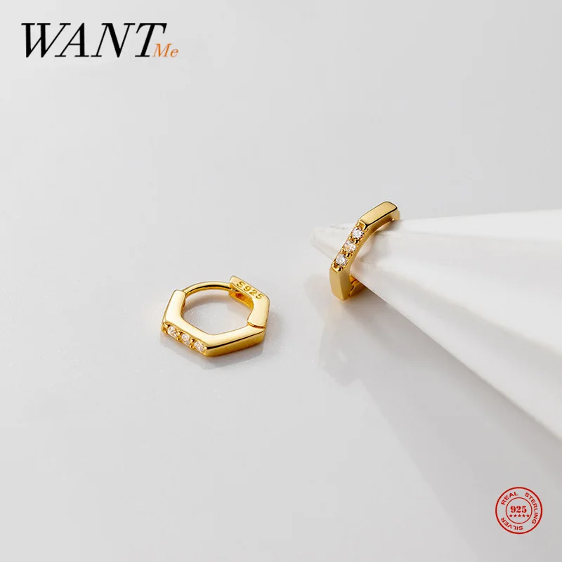 WANTME 925 Sterling Silver Geometric Chic Zircon Mini Small Ear Buckle Earrings for Women Teen Trendy Simple Unique Jewelry Gift
WANTME 925 Sterling Silver Geometric Chic Zircon Mini Small Ear Buckle Earrings for Women Teen Trendy Simple Unique Jewelry Gift