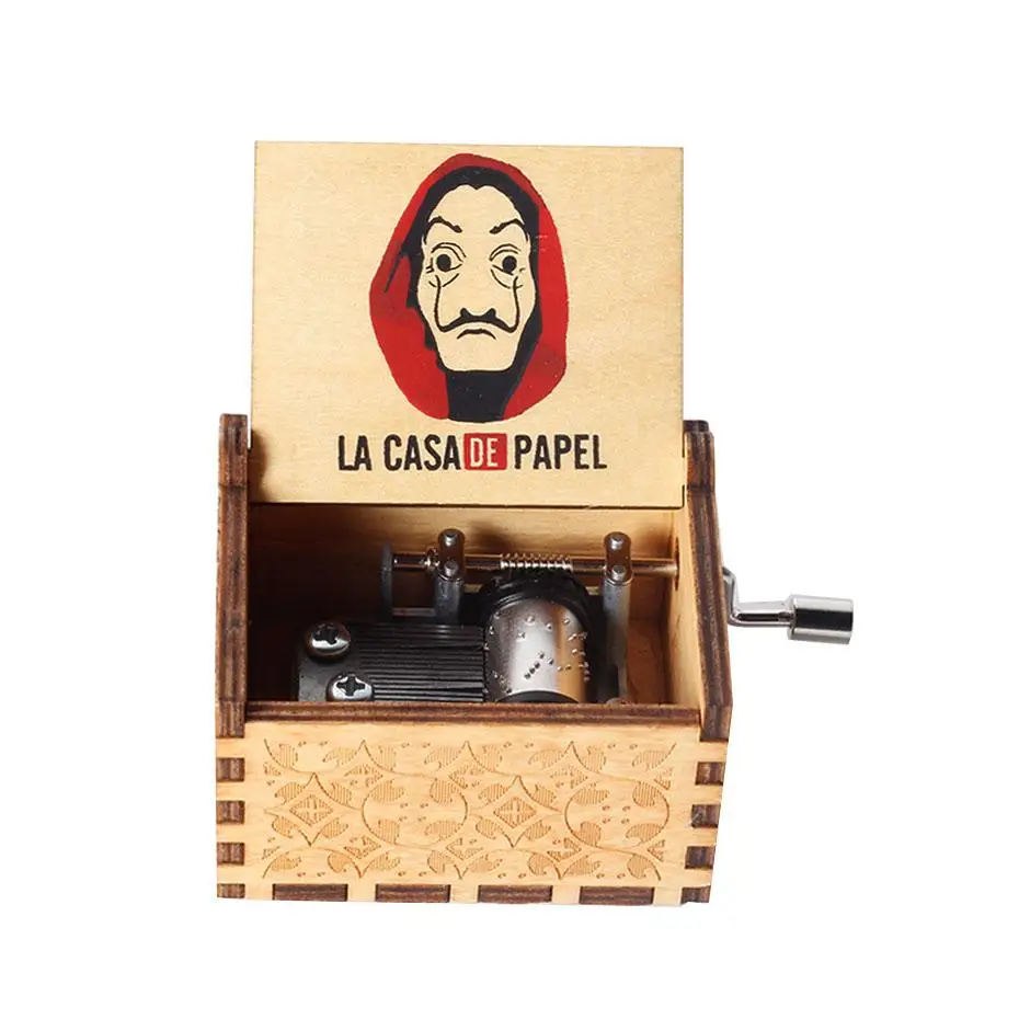 Antique Wooden Hand Cranked La Casa De Papel Bella Ciao Music Box Desktop Decoration Music Box Birthday Wedding Gift For Friends
Antique Wooden Hand Cranked La Casa De Papel Bella Ciao Music Box Desktop Decoration Music Box Birthday Wedding Gift For Friends