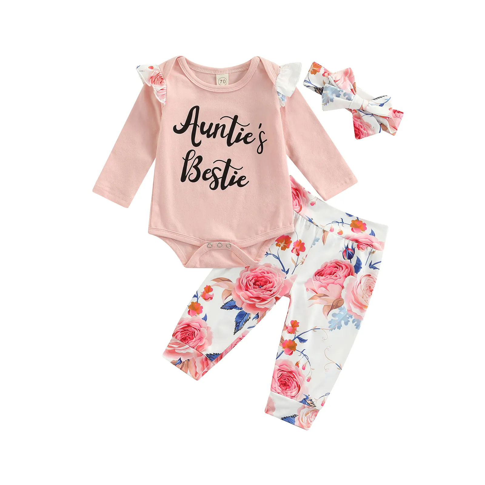 Baby Girl\\u2019s Tops and Trousers Suit Unique Letter Long Sleeve Romper and Flower Long Pants with Headband For Newborn Babies
Baby Girl\\u2019s Tops and Trousers Suit Unique Letter Long Sleeve Romper and Flower Long Pants with Headband For Newborn Babies