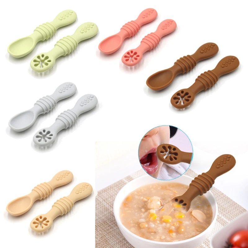 2 Pcs Newborn Toddler Tableware Learning Feeding Scoop Training Utensils Baby Silicone Spoons
2 Pcs Newborn Toddler Tableware Learning Feeding Scoop Training Utensils Baby Silicone Spoons