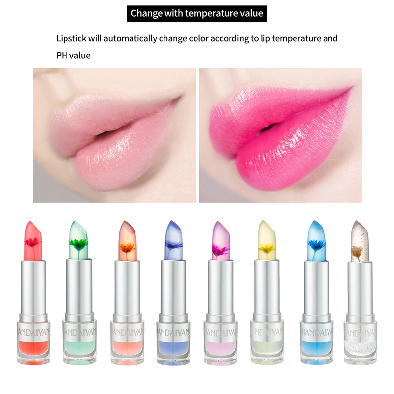 Portable Transparent Temperature Change Color Lipstick Moisturizing Waterproof Long Lasting Non-fading Flower Jelly Lipstick
Portable Transparent Temperature Change Color Lipstick Moisturizing Waterproof Long Lasting Non-fading Flower Jelly Lipstick