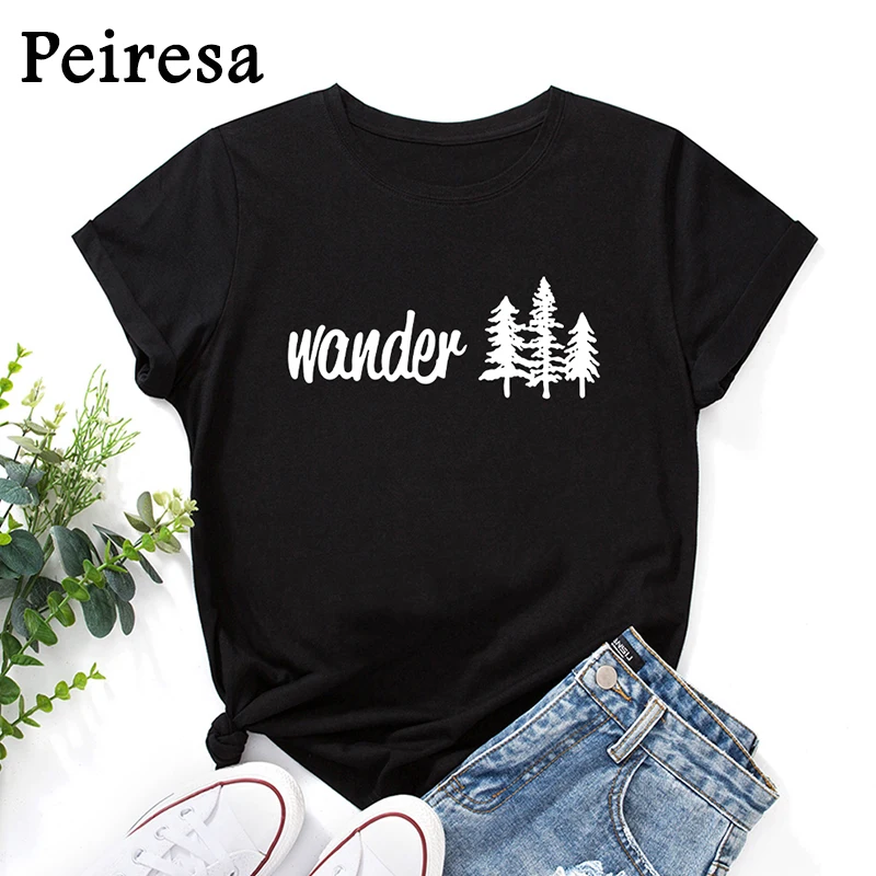 PEIRESA S-5XL TShirts Wander Forest Print Women T Shirt Women's Cotton Tee O Neck Casual Short Sleeve Tees Tops Clothing
PEIRESA S-5XL TShirts Wander Forest Print Women T Shirt Women's Cotton Tee O Neck Casual Short Sleeve Tees Tops Clothing