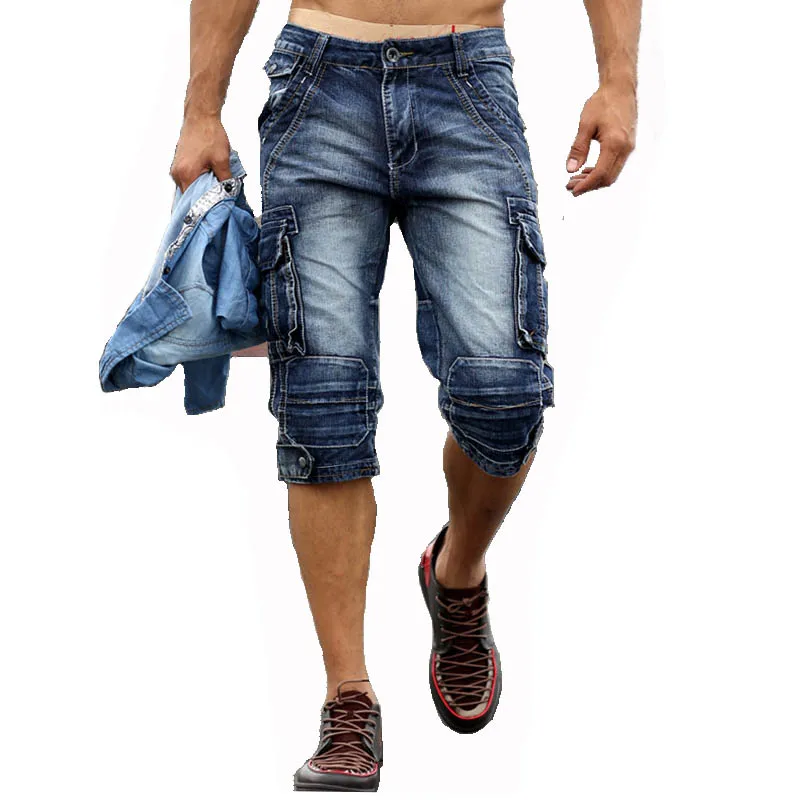 Джинсовые шорты-карго в стиле ретро для мужчин, модные брюки Slim Fit в стиле милитари, с множеством карманов, вареные
Джинсовые шорты-карго в стиле ретро для мужчин, модные брюки Slim Fit в стиле милитари, с множеством карманов, вареные
