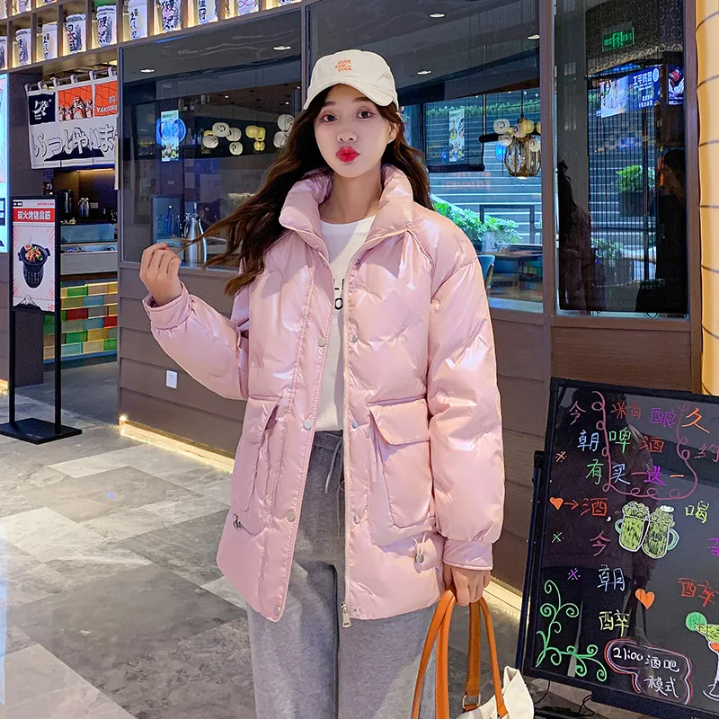Ladies shiny cotton-padded coat mid-length section 2021 new Korean style down padded coat loose thick casual jacket
Ladies shiny cotton-padded coat mid-length section 2021 new Korean style down padded coat loose thick casual jacket