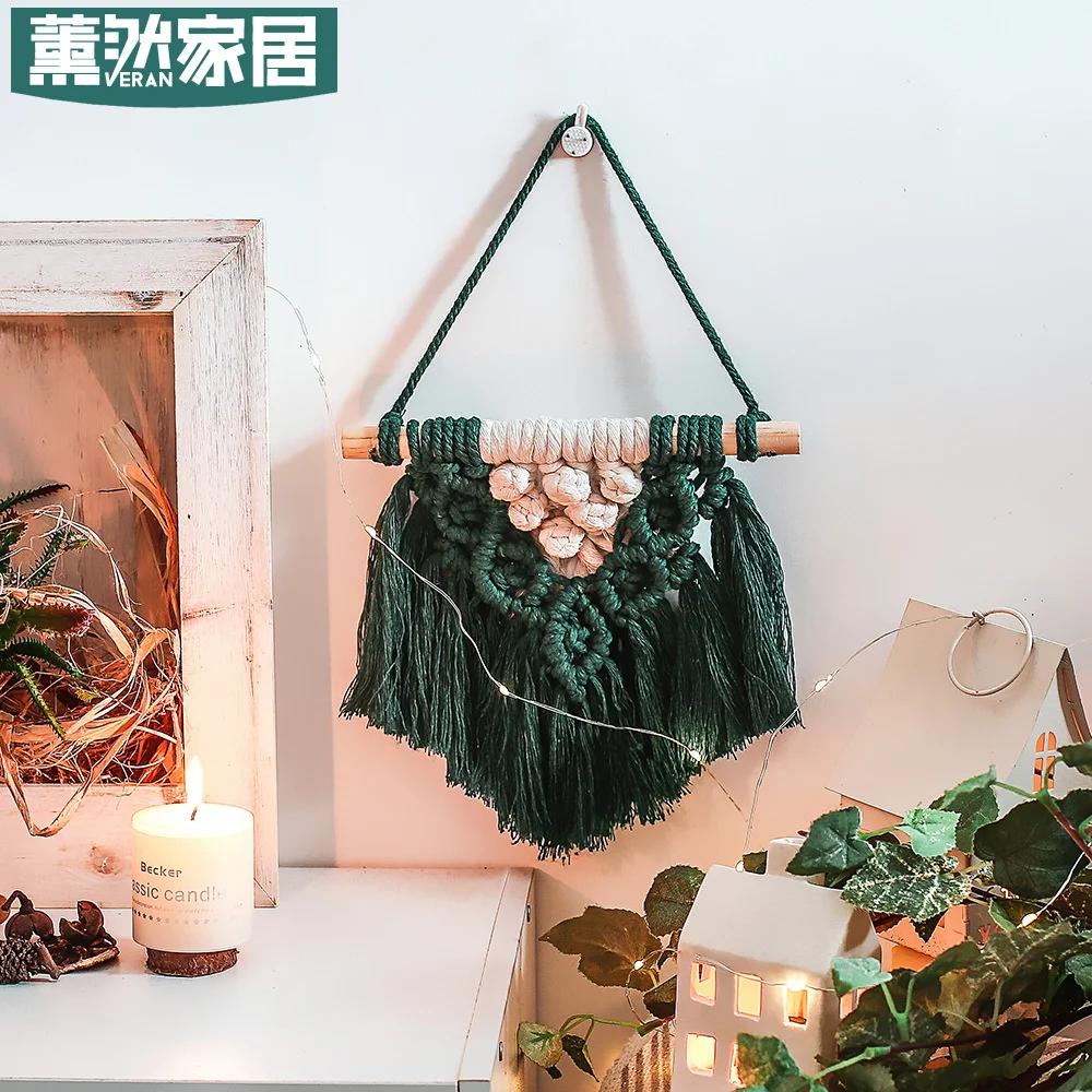 Ins Nordic style woven small dark green tapestry wall decoration Mini household daily bedroom Pendant gt111
Ins Nordic style woven small dark green tapestry wall decoration Mini household daily bedroom Pendant gt111