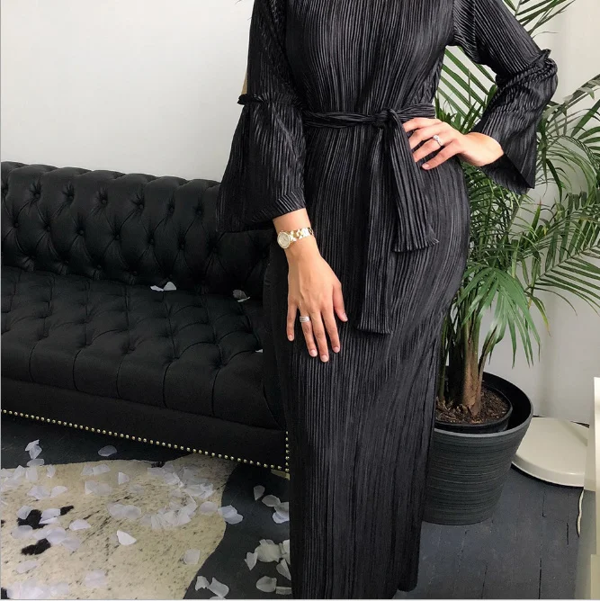 Muslim Abaya Pleated Robe Maxi Dress Cardigan Long Sleeve Gowns Tunic Kimono Ramadan Islamic Prayer Clothing Worship Service
Muslim Abaya Pleated Robe Maxi Dress Cardigan Long Sleeve Gowns Tunic Kimono Ramadan Islamic Prayer Clothing Worship Service