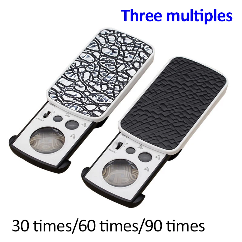 30X 60X 90X Lens Loupe Folding Eye Loupe Magnifier Glass With LED Light For Jewelry Watch Repair Tools Portable Magnifier
30X 60X 90X Lens Loupe Folding Eye Loupe Magnifier Glass With LED Light For Jewelry Watch Repair Tools Portable Magnifier