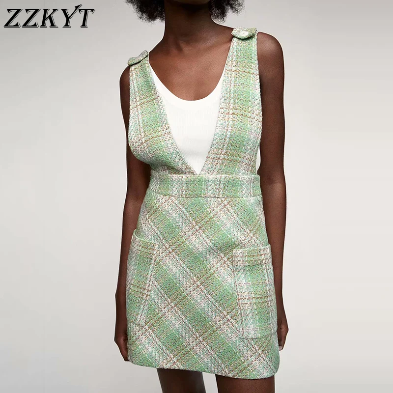 ZZKYT 2021 Women Summer Vintage Plaid Button Mini Dress Fashion V Neck Fly Side Pockets Female Casual Chic Dresses Vestidos
ZZKYT 2021 Women Summer Vintage Plaid Button Mini Dress Fashion V Neck Fly Side Pockets Female Casual Chic Dresses Vestidos