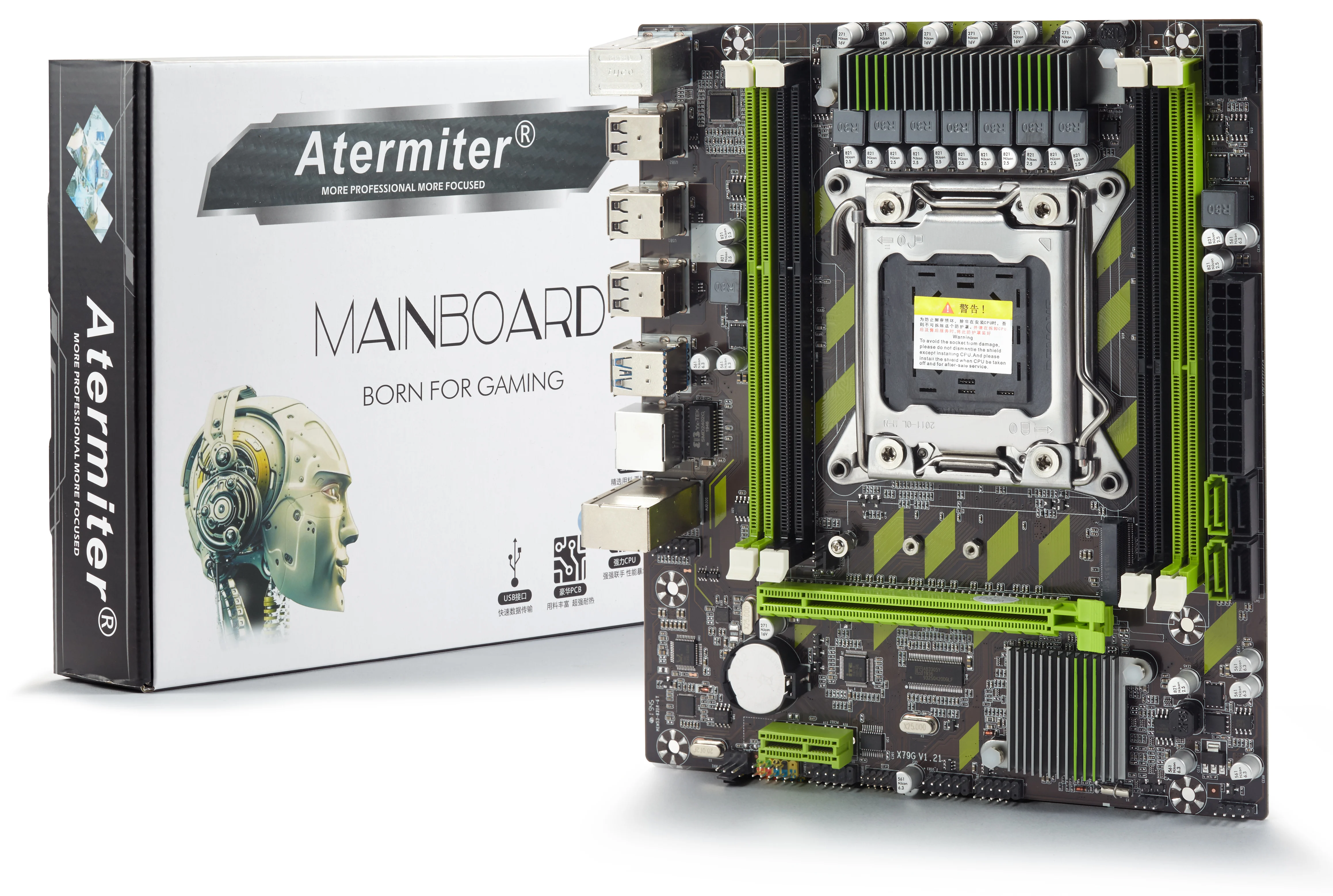 Atermiter X79 X79G материнская плата LGA2011 mini-ATX combos E5 2690 C2 SR0L0 CPU 4 шт. x 16 ГБ = 64 DDR3 RAM 1600 МГц PC3