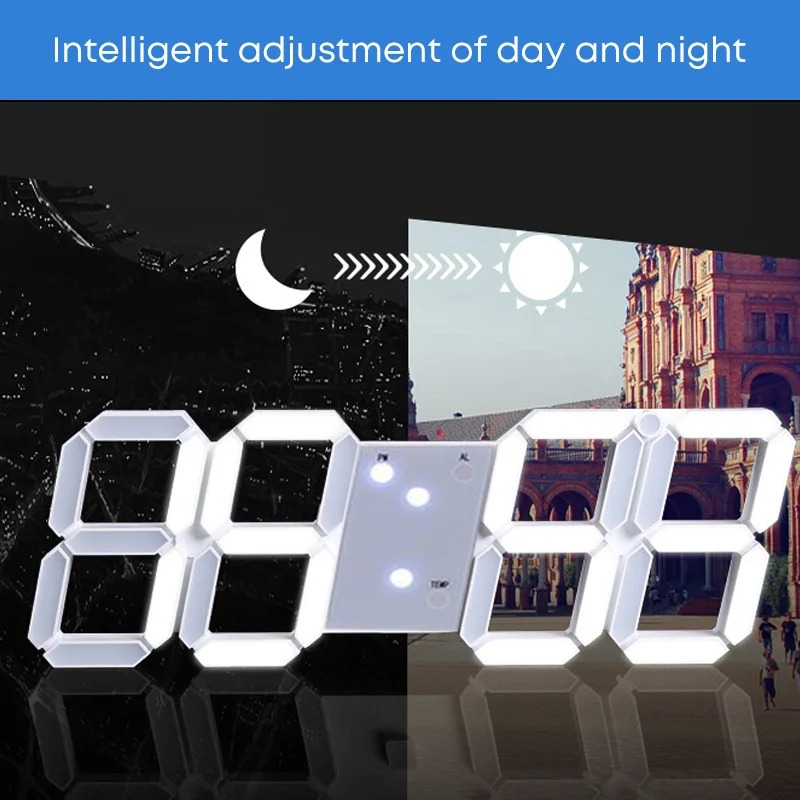 Цифровой будильник в скандинавском стиле настенные часы для спальни настольные