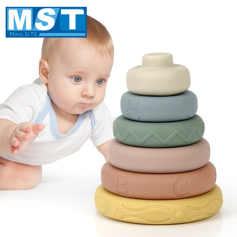 Kids Stacking Blocks Building Colorful Soft Plastic Sensory Silicone Toys For Baby Rubber Teether Squeeze Toy Montessori Gifts
Kids Stacking Blocks Building Colorful Soft Plastic Sensory Silicone Toys For Baby Rubber Teether Squeeze Toy Montessori Gifts